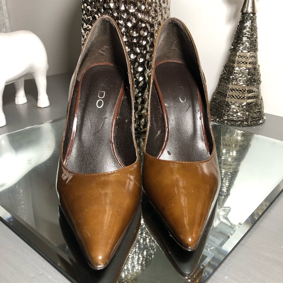 ALDO Brown Pointed Toe Heels Women’s Shoes - Picture 2 of 8